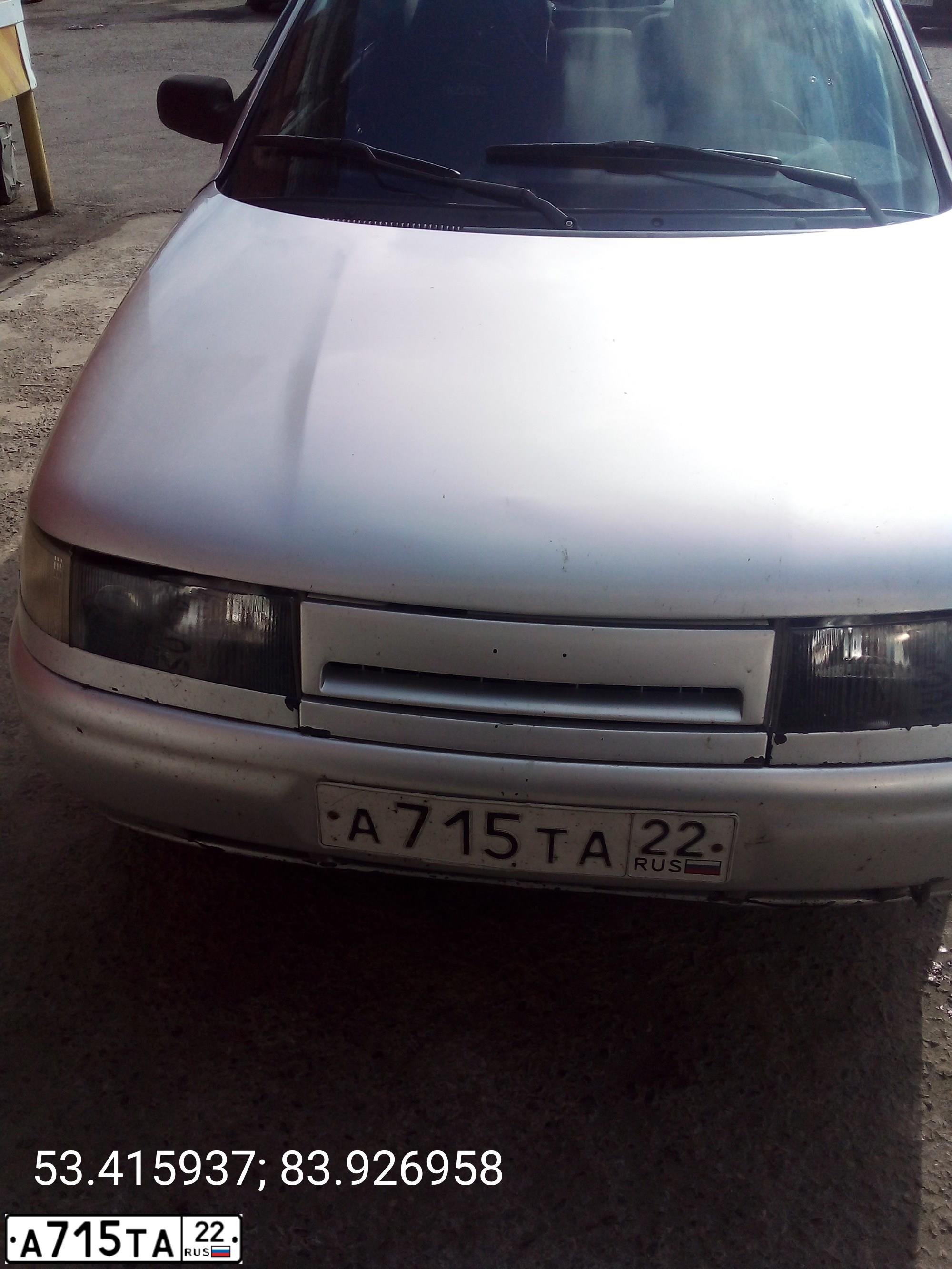 Фото автомобиля LADA 2110, 2004 — госномер А715ТА22. Цвет: Серый 