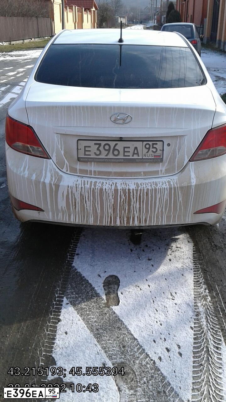 Фото автомобиля HYUNDAI SOLARIS, 2016 — госномер А609ВВ185. Цвет: Белый