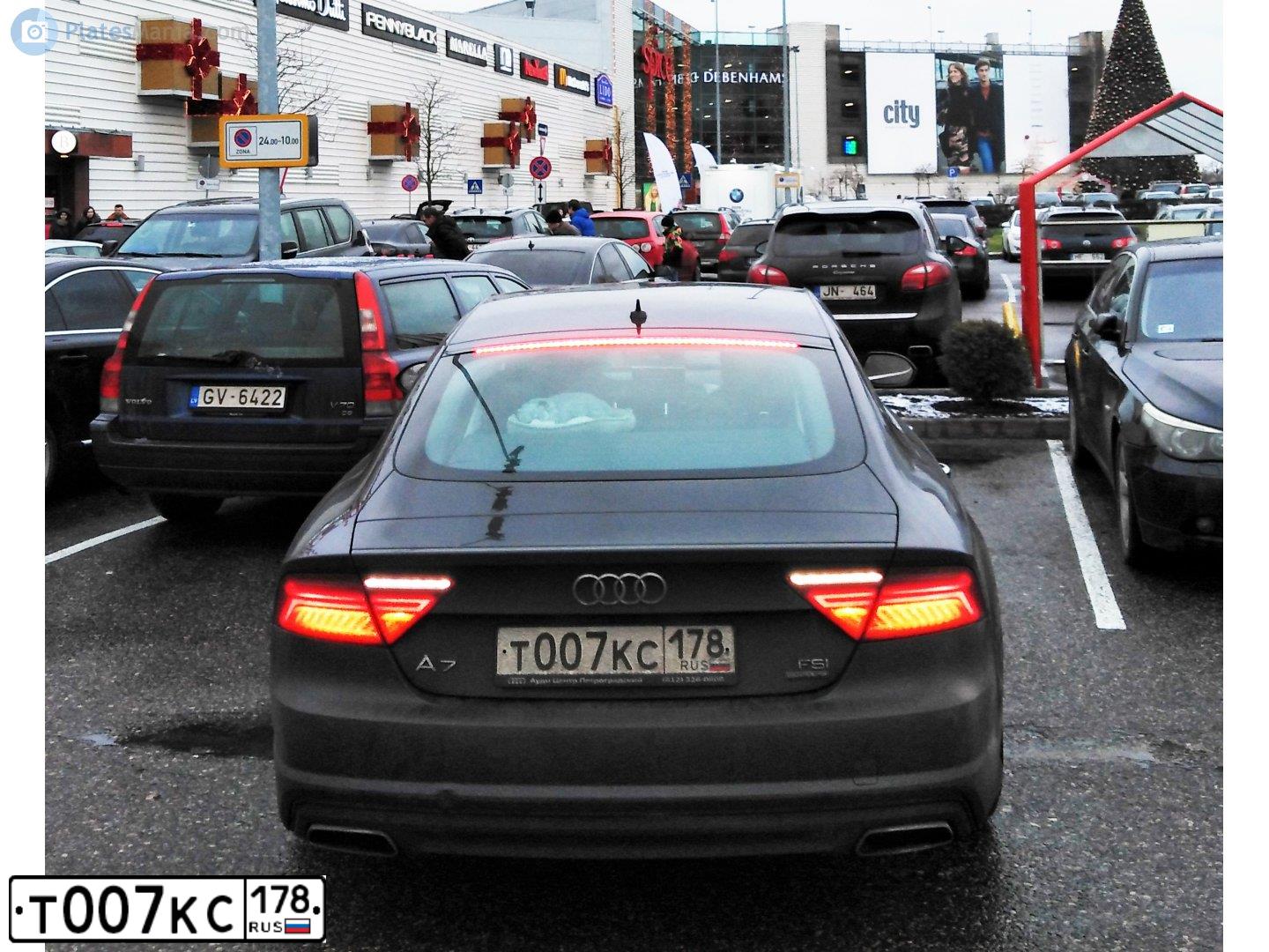 Фото автомобиля AUDI A7, 2015 — госномер Р286НК68. Цвет: ТЕМНО-СЕРЫЙ