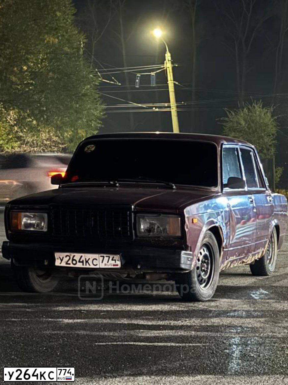 Фото автомобиля LADA 2107, 2008 — госномер У264КС774. Цвет: ТЕМНО-ВИШНЕВЫЙ