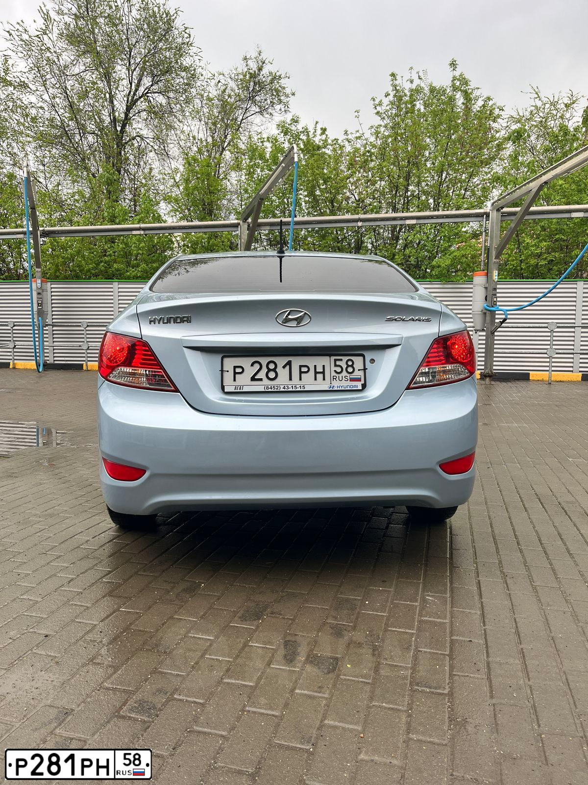 Фото автомобиля HYUNDAI SOLARIS, 2012 — госномер О565АХ58. Цвет: СЕРО-ГОЛУБОЙ