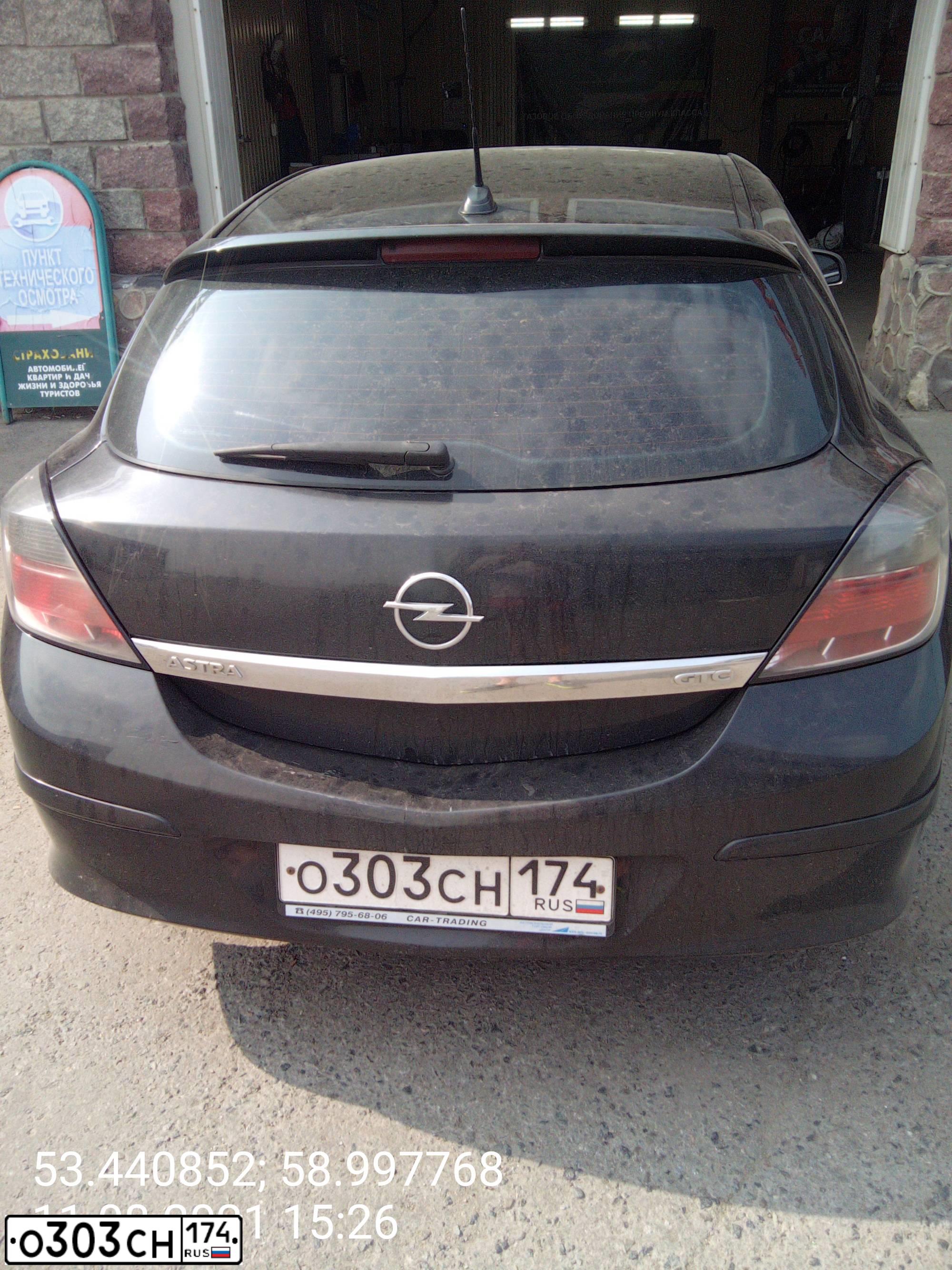 Фото автомобиля OPEL ASTRA, 2007 — госномер Х666АТ116. Цвет: ЧЕРНЫЙ