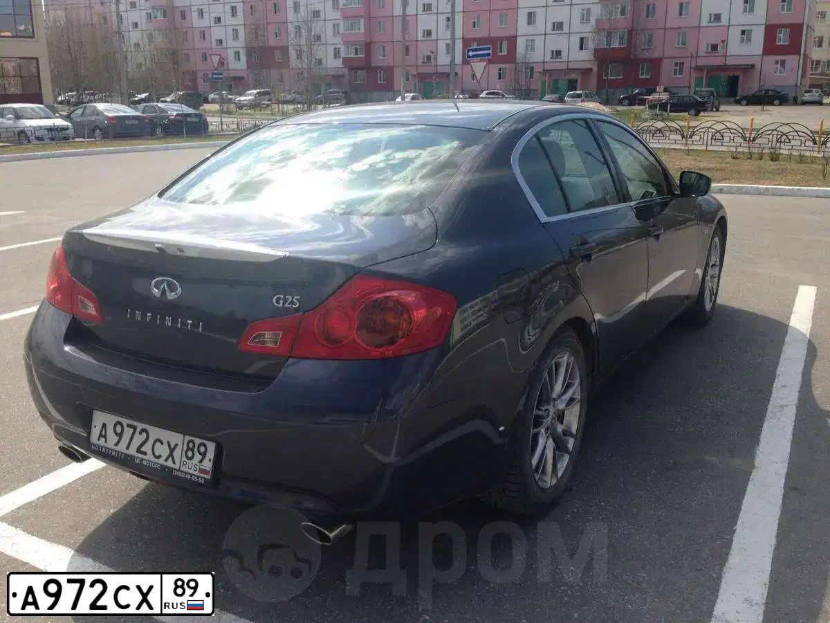 Фото автомобиля INFINITI G, 2010 — госномер М112МВ123. Цвет: ТЕМНО-СЕРЫЙ