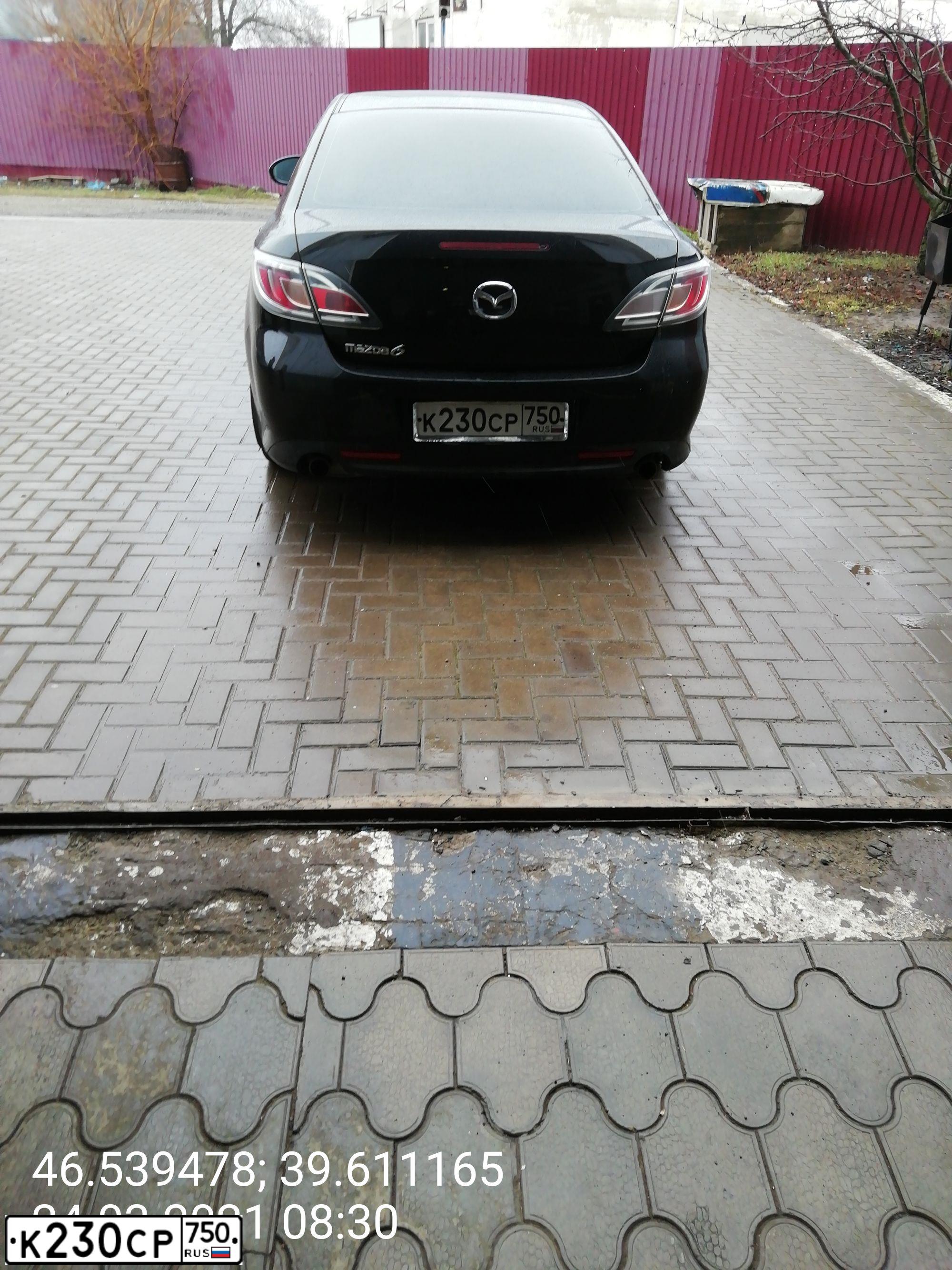Фото автомобиля MAZDA 6, 2011 — госномер С665МВ193. Цвет: ЧЕРНЫЙ