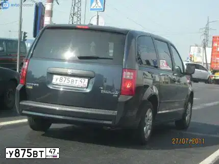 Фото автомобиля DODGE /GRAND/ CARAVAN, 2008 — госномер С310ХХ178. Цвет: ТЕМНО-СИНИЙ
