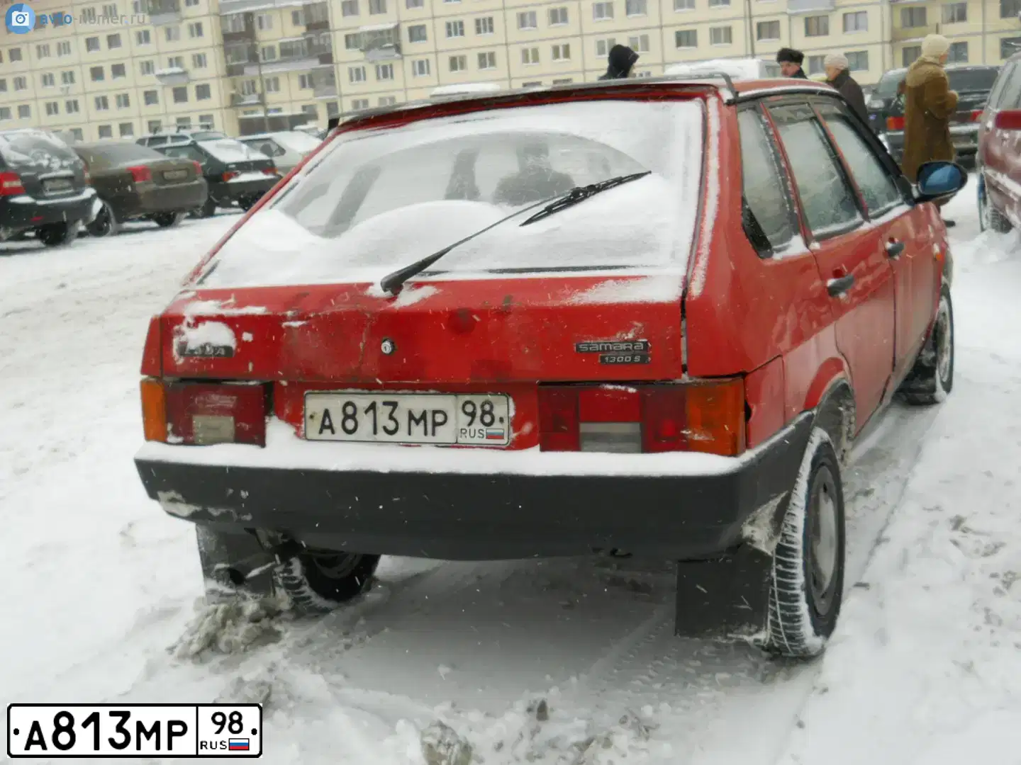 Фото автомобиля LADA 2109 SAMARA, 1991 — госномер А813МР98. Цвет: Красный