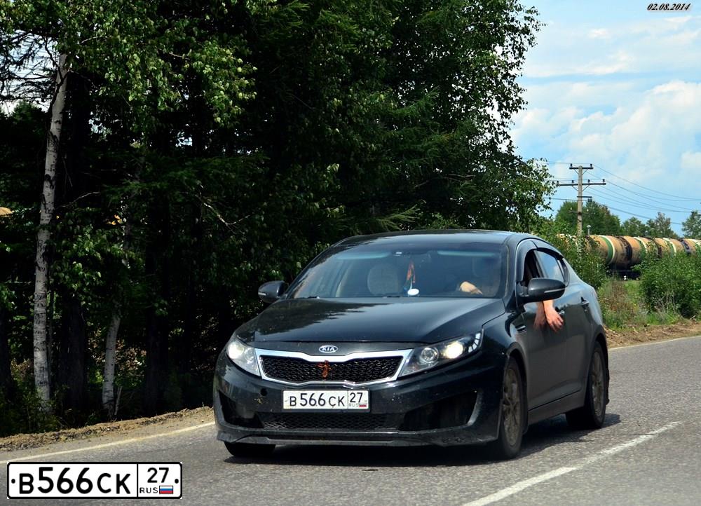 Фото автомобиля KIA MAGENTIS / OPTIMA, 2012 — госномер Р867УЕ33. Цвет: ЧЕРНЫЙ