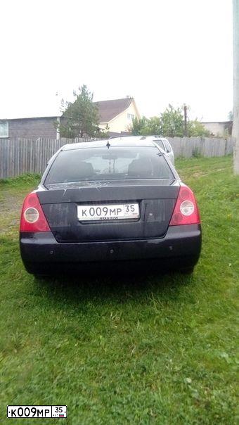Фото автомобиля CHERY A21, 2007 — госномер М399КВ35. Цвет: ЧЕРНЫЙ