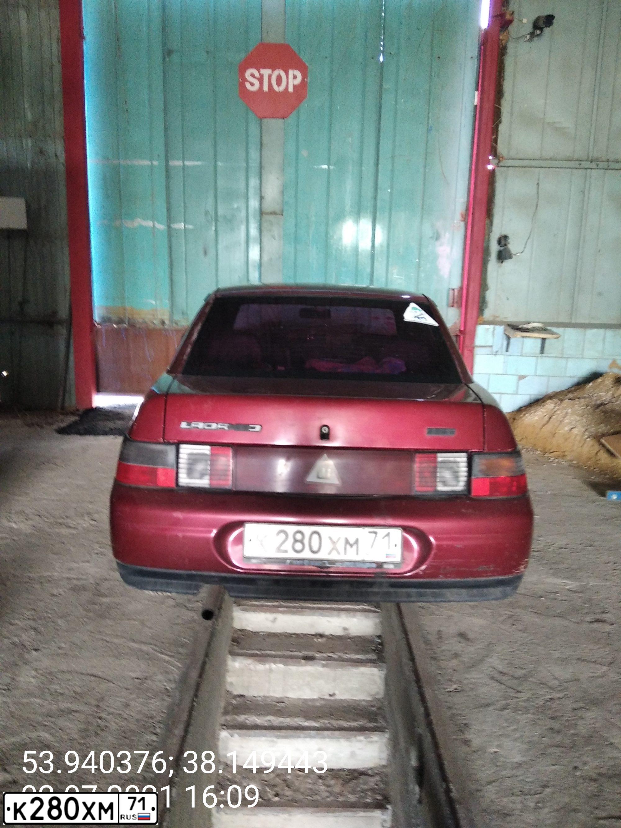 Фото автомобиля LADA 2110, 2001 — госномер К280ХМ71. Цвет: СЕРЕБРИСТЫЙ КРАСНЫЙ