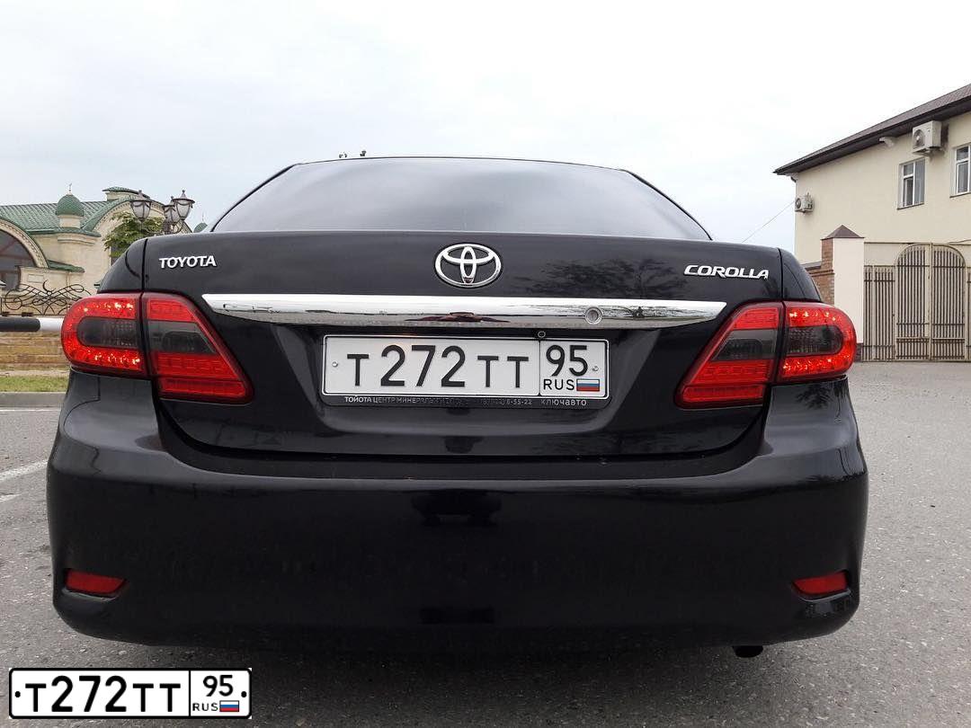 Фото автомобиля TOYOTA COROLLA, 2008 — госномер Т272ТТ95. Цвет: ЧЕРНЫЙ