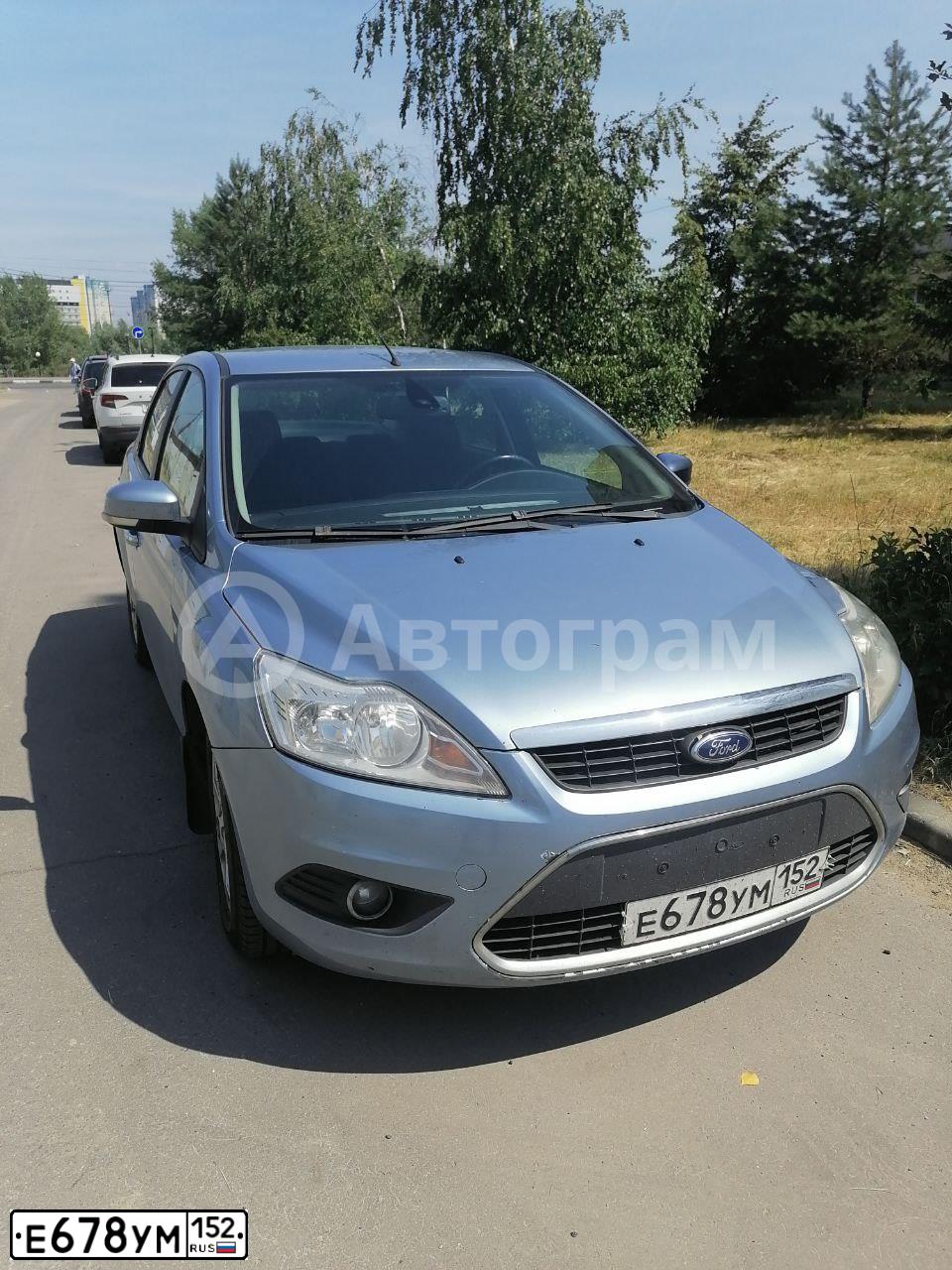 Фото автомобиля FORD FOCUS, 2008 — госномер Е678УМ152. Цвет: СЕРО-ГОЛУБОЙ