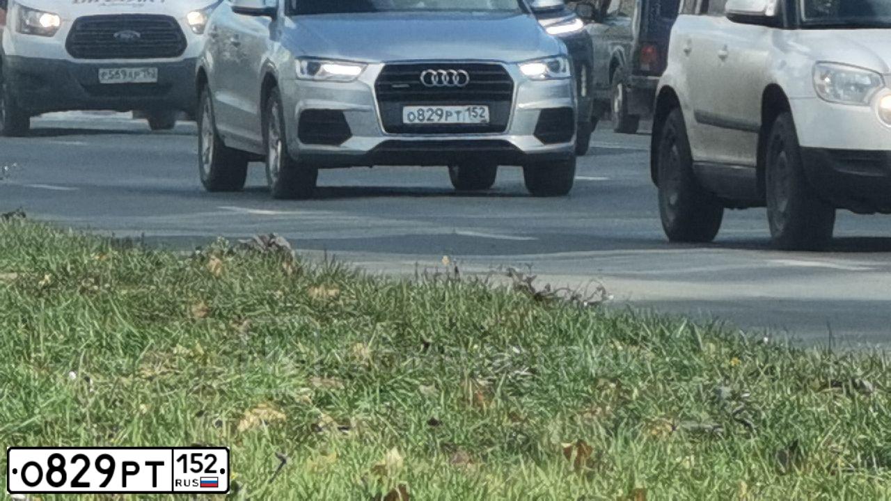 Фото автомобиля AUDI Q3, 2016 — госномер О829РТ152. Цвет: Серебристый