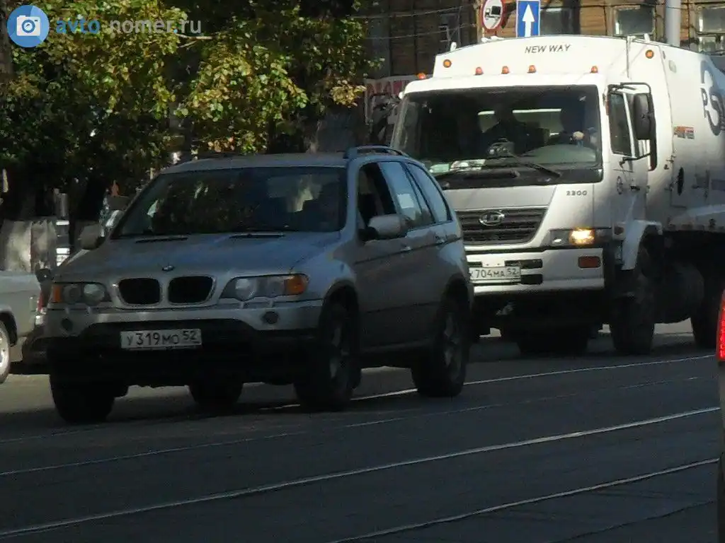 Фото автомобиля BMW X5, 2003 — госномер М713ТТ67. Цвет: Серебристый