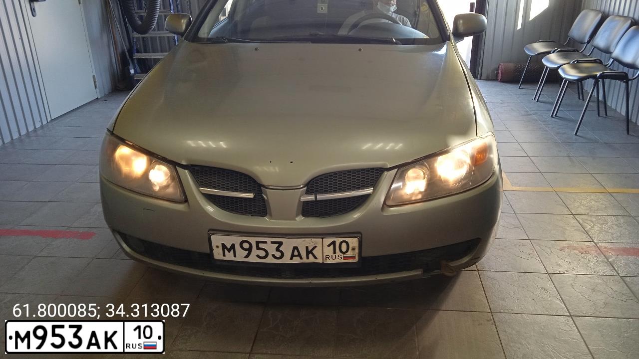 Фото автомобиля NISSAN ALMERA, 2006 — госномер М953АК10. Цвет: ЗЕЛЕНЫЙ