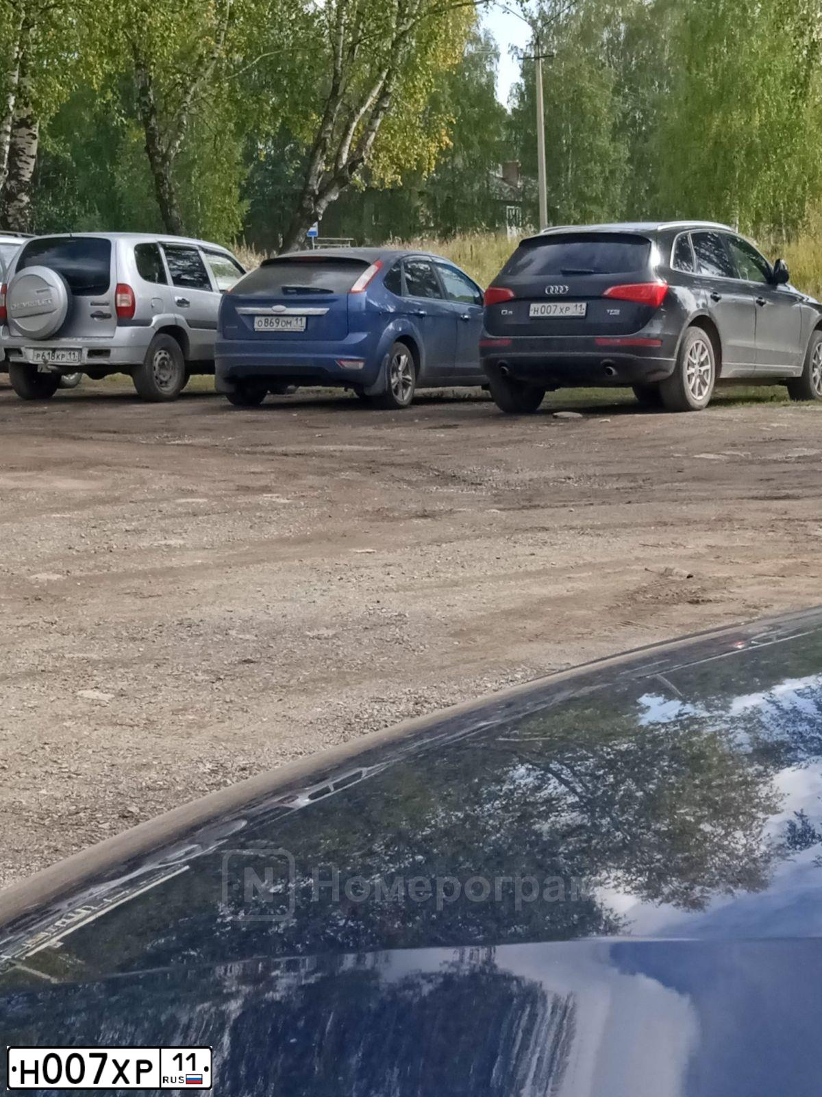 Фото автомобиля AUDI Q5, 2010 — госномер Н007ХР11. Цвет: ЧЕРНЫЙ