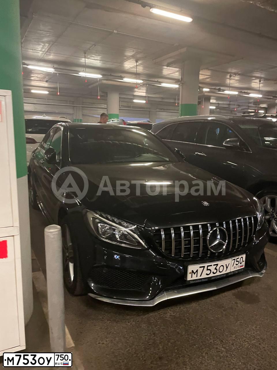 Фото автомобиля MERCEDES C-KLASSE, 2017 — госномер М753ОУ750. Цвет: ЧЕРНЫЙ
