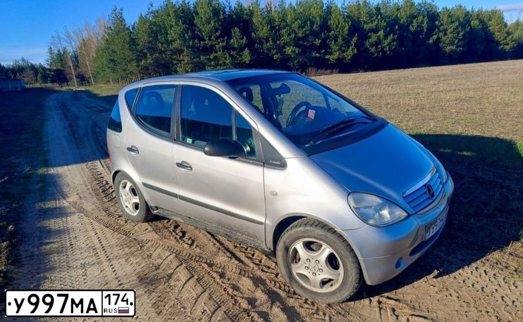 Фото автомобиля MERCEDES A-KLASSE, 2001 — госномер У997МА174. Цвет: БЕЛЫЙ