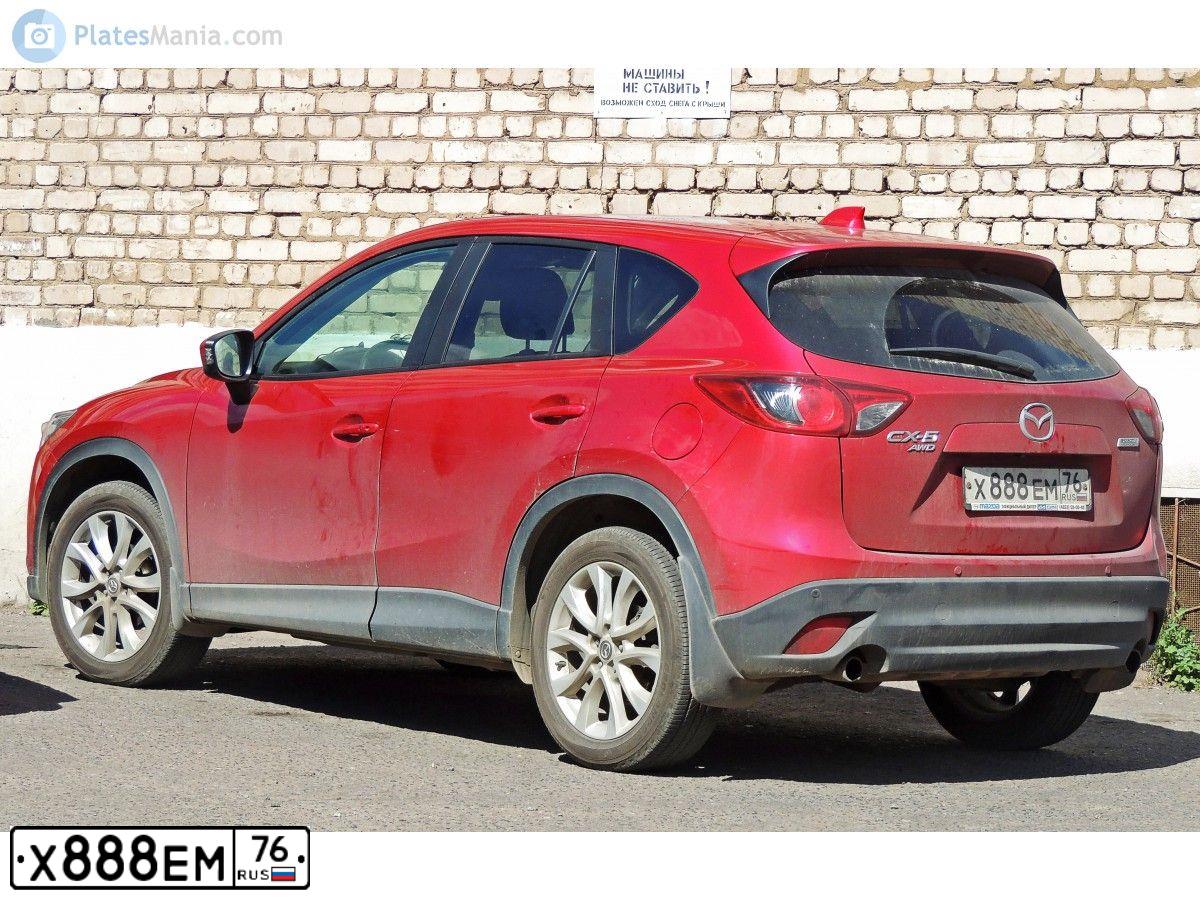 Фото автомобиля MAZDA CX-5, 2013 — госномер Х888ЕМ76. Цвет: КРАСНЫЙ