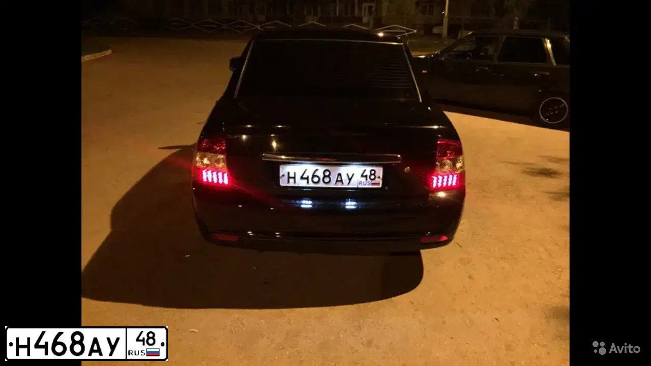 Фото автомобиля LADA 2170 PRIORA, 2010 — госномер Н468АУ48. Цвет: ЧЕРНО-СИНИЙ