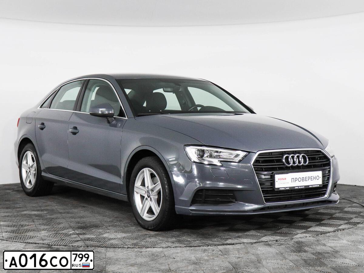 Фото автомобиля AUDI A3, 2019 — госномер А847ТХ790. Цвет: СЕРЫЙ