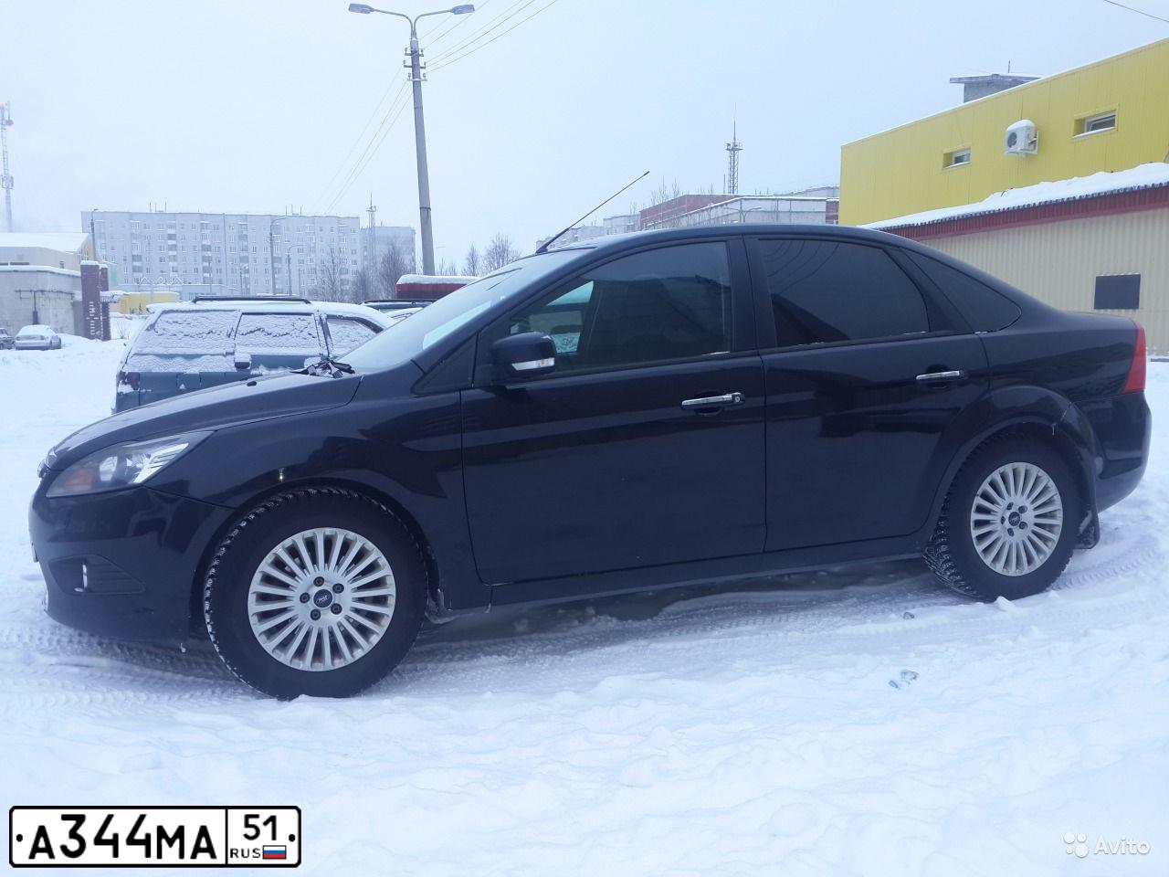 Фото автомобиля FORD FOCUS, 2010 — госномер А344МА51. Цвет: ЧЕРНЫЙ