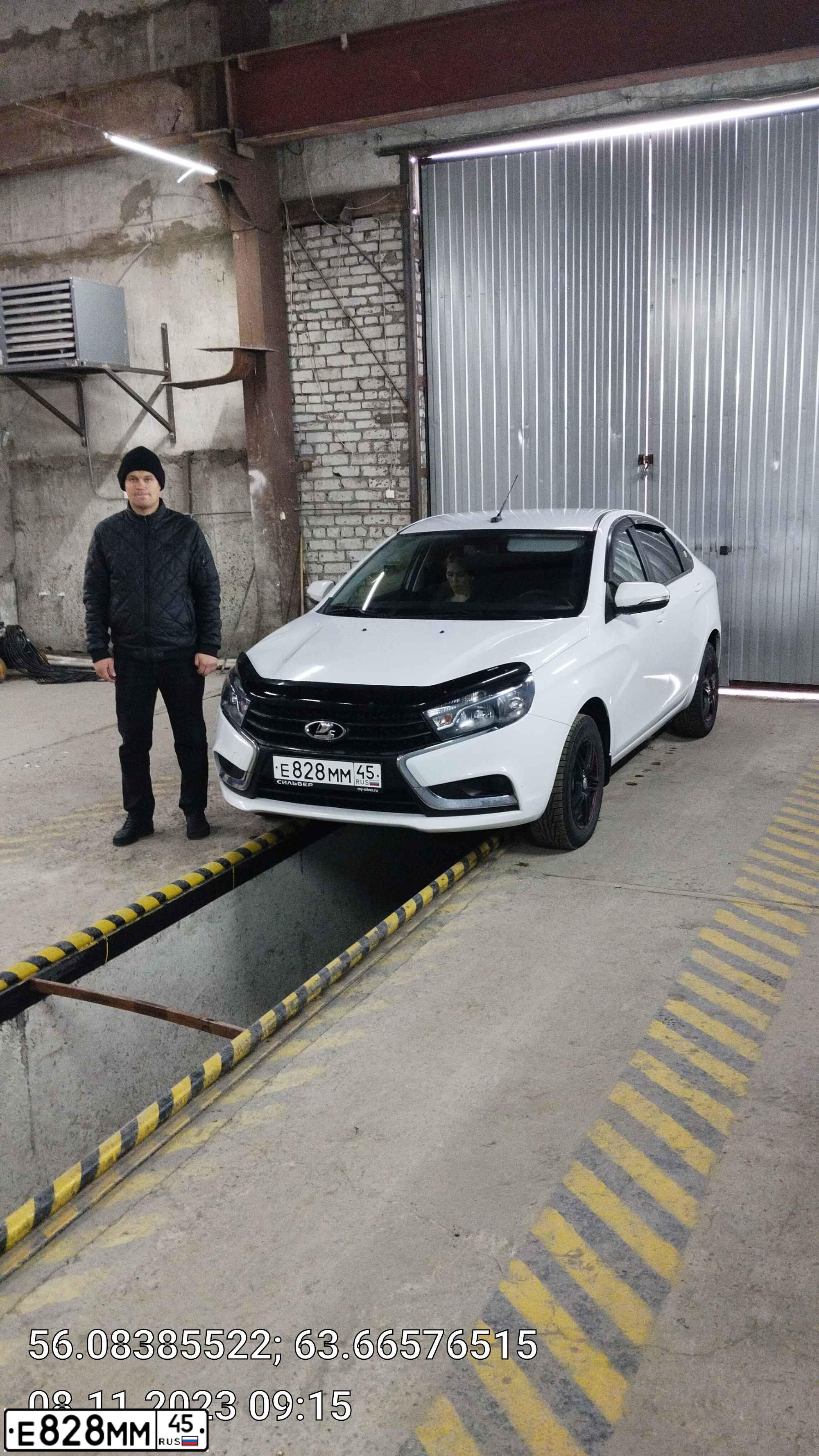 Фото автомобиля LADA VESTA, 2019 — госномер М717НК45. Цвет: БЕЛЫЙ