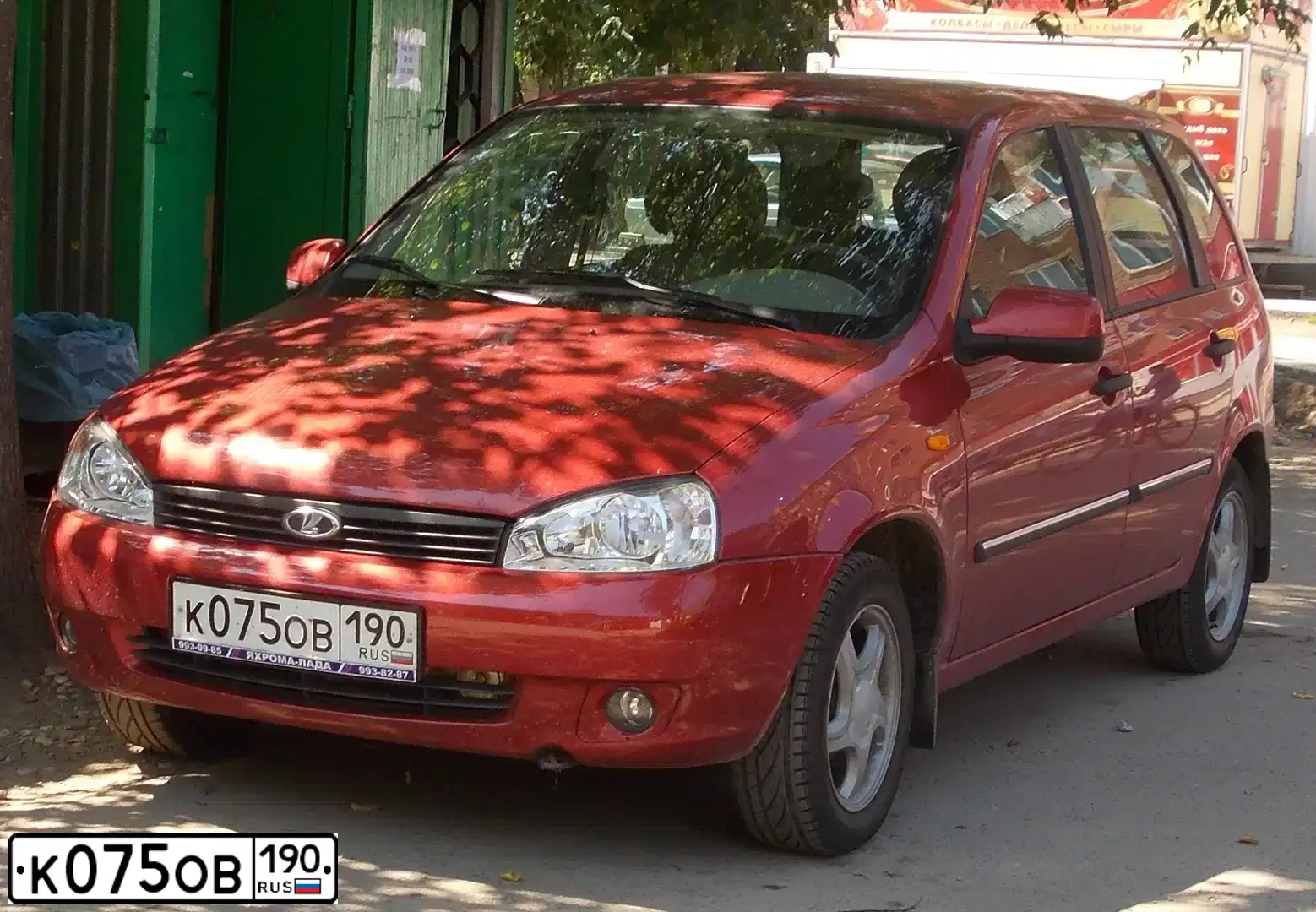 Фото автомобиля LADA 1117 KALINA, 2010 — госномер К347РА134. Цвет: СЕРЕБРИСТО-КРАСНЫЙ