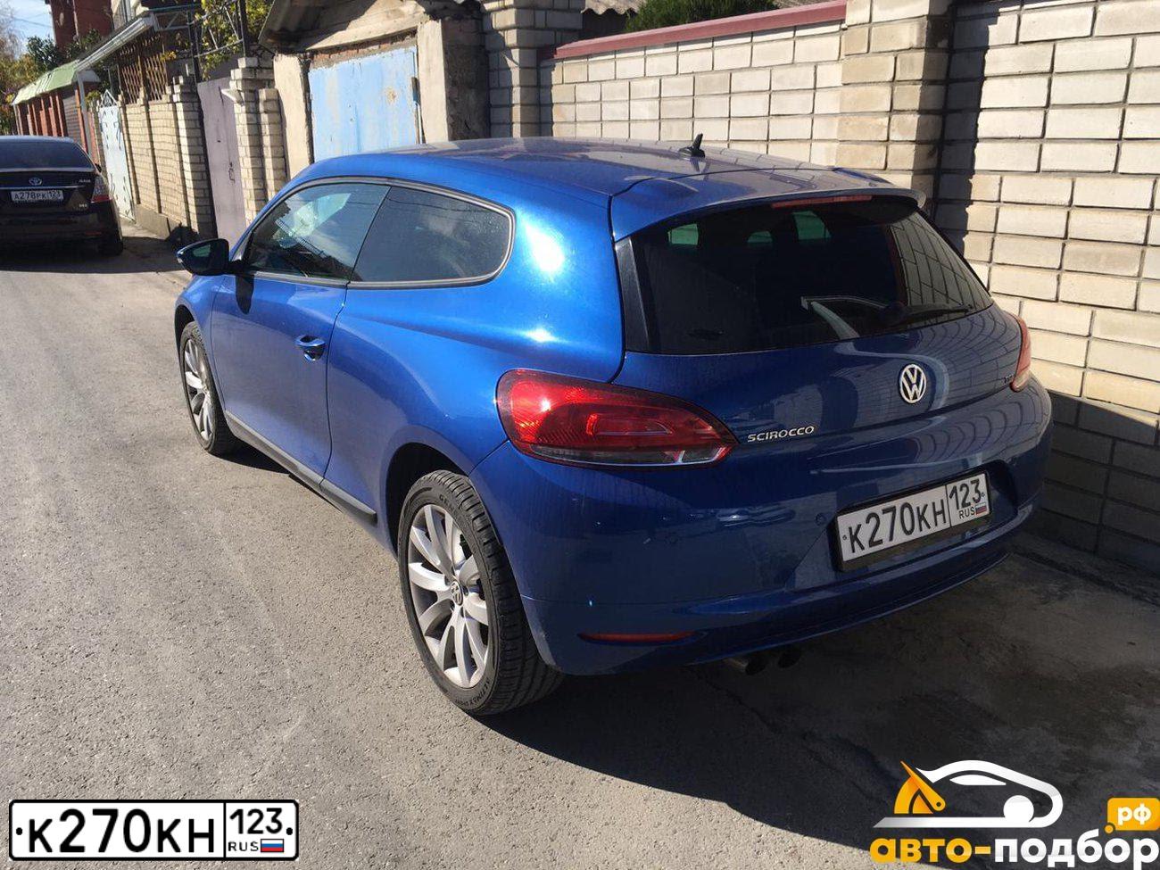 Фото автомобиля VOLKSWAGEN SCIROCCO, 2012 — госномер Н917НВ01. Цвет: синий