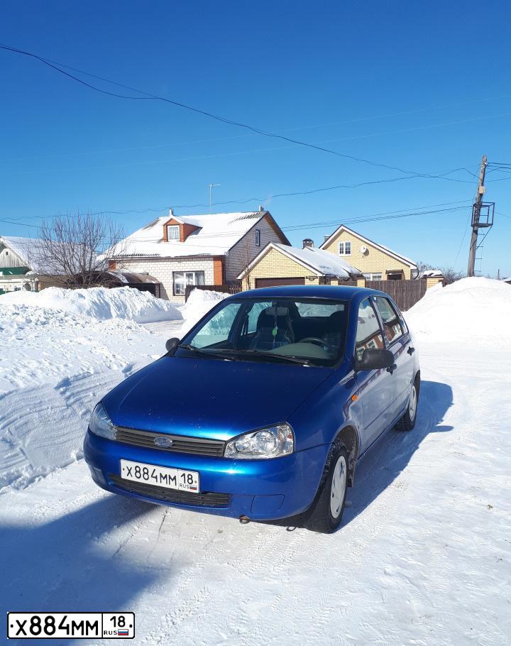 Фото автомобиля LADA KALINA, 2006 — госномер О428СО159. Цвет: ЯРКО-СИНИЙ