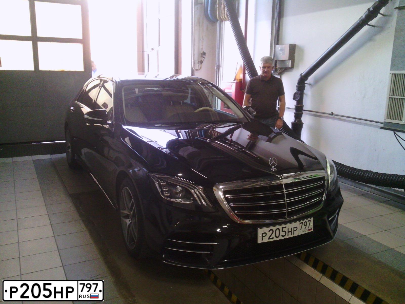 Фото автомобиля MERCEDES-BENZ S350, 2019 — госномер М911ОМ797. Цвет: ЧЕРНЫЙ