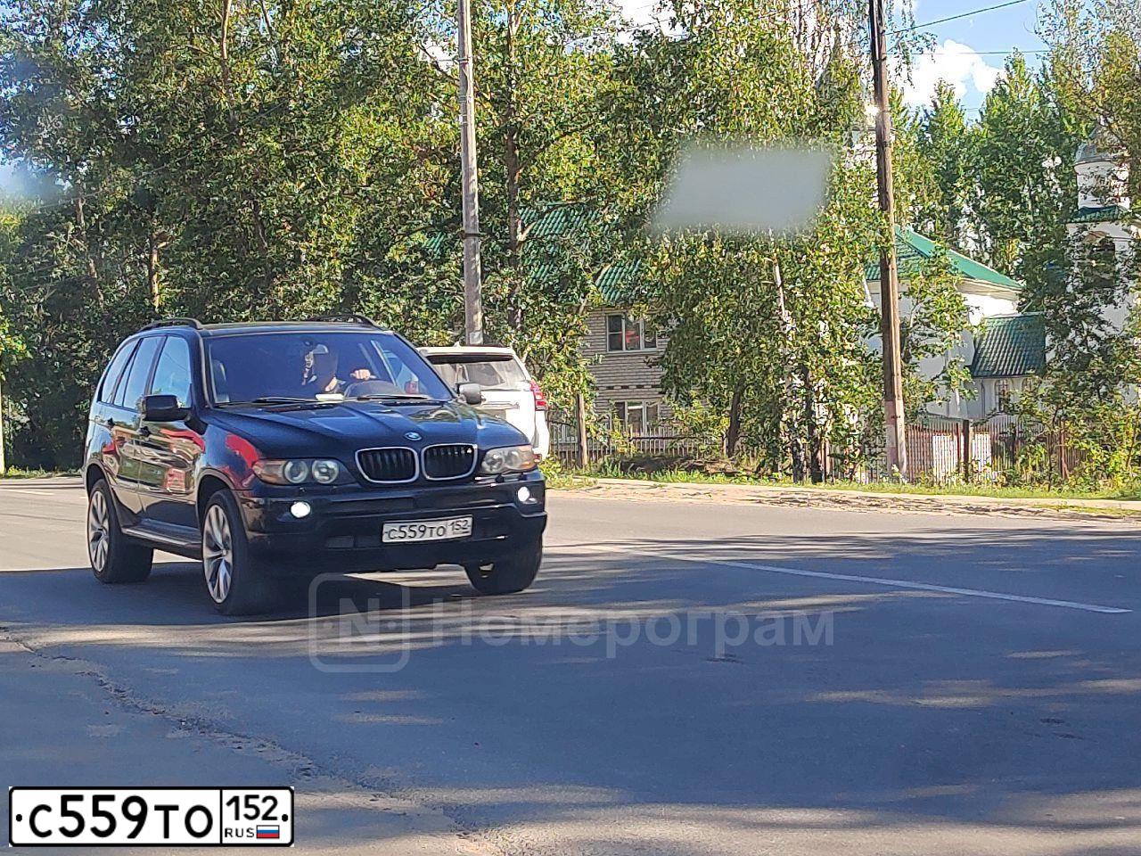 Фото автомобиля BMW X5, 2004 — госномер С559ТО152. Цвет: ЧЕРНЫЙ