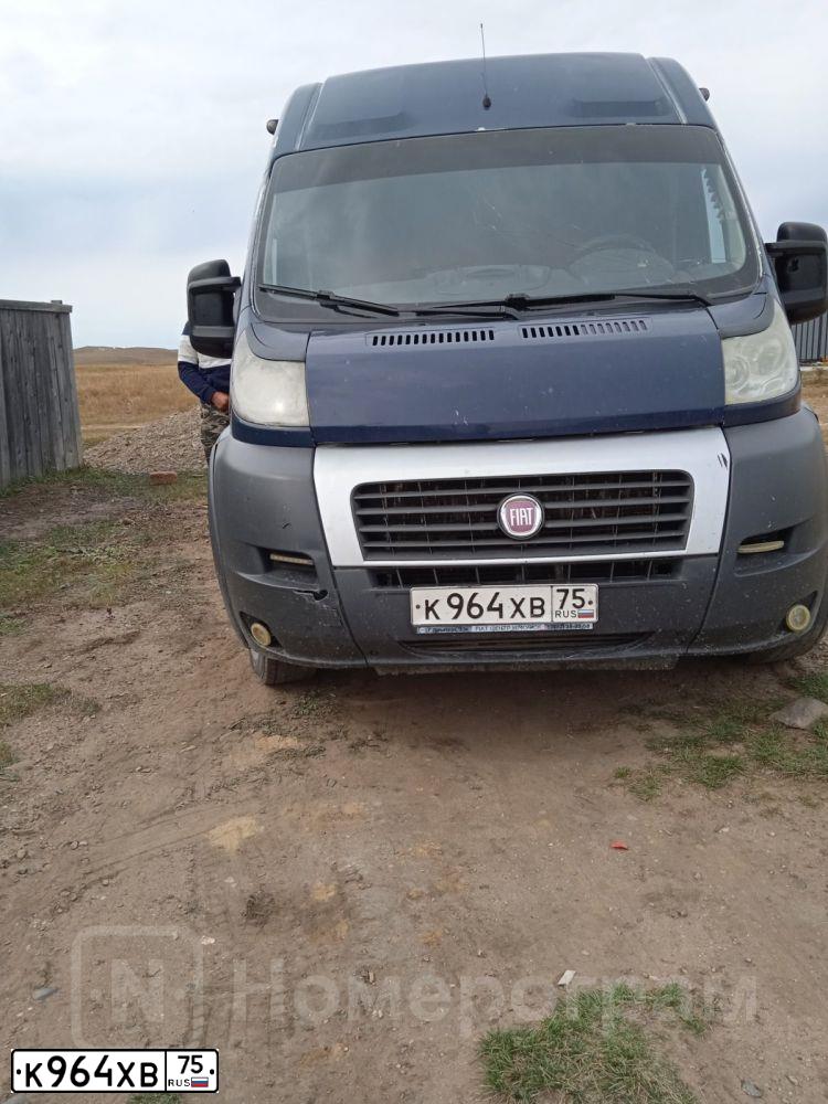 Фото автомобиля FIAT DUCATO, 2013 — госномер К964ХВ75. Цвет: Темно-синий