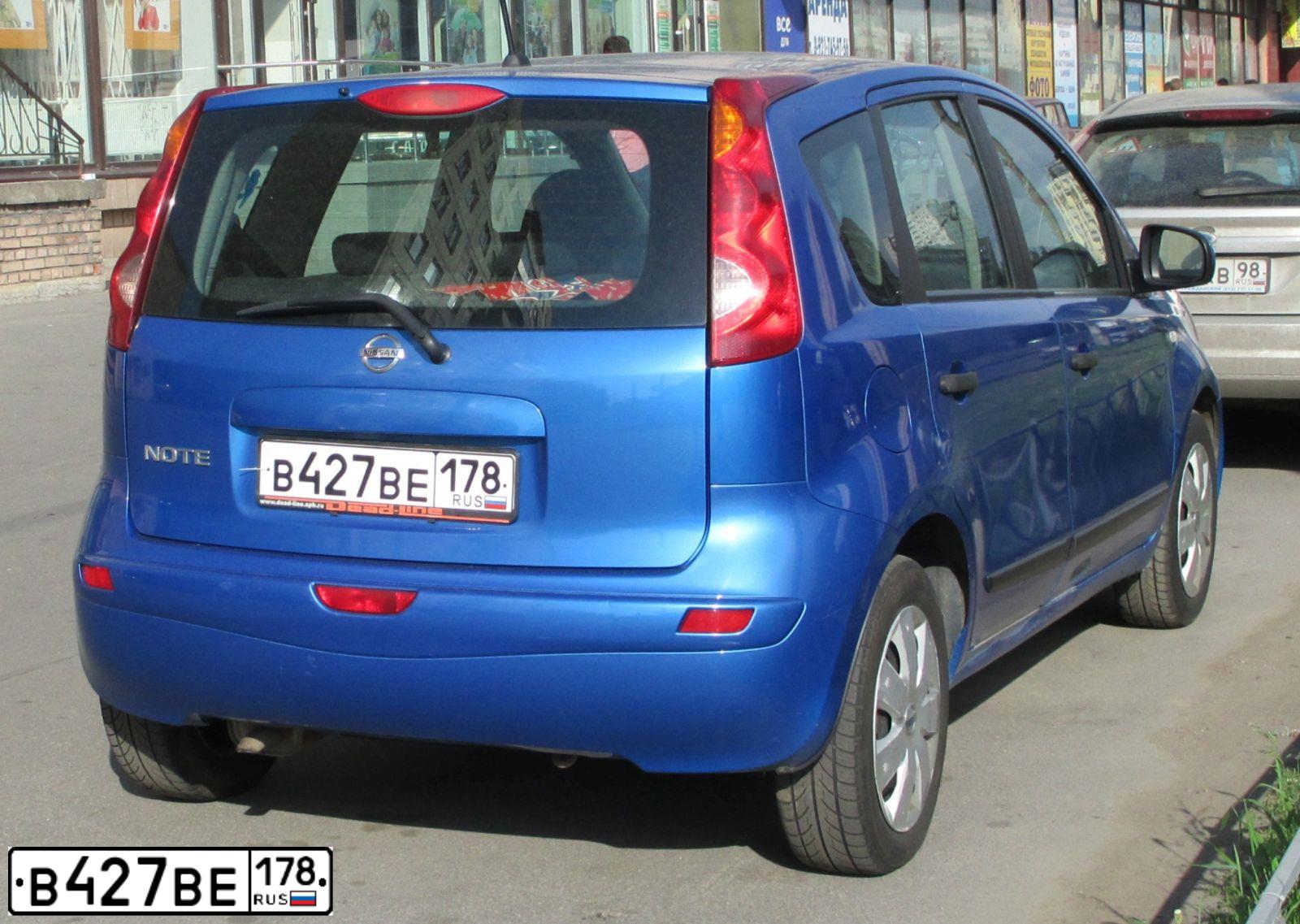 Фото автомобиля NISSAN NOTE, 2007 — госномер А123ВА180