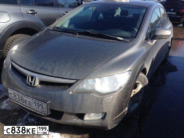 Фото автомобиля HONDA CIVIC, 2008 — госномер Н227РС750. Цвет: Серый