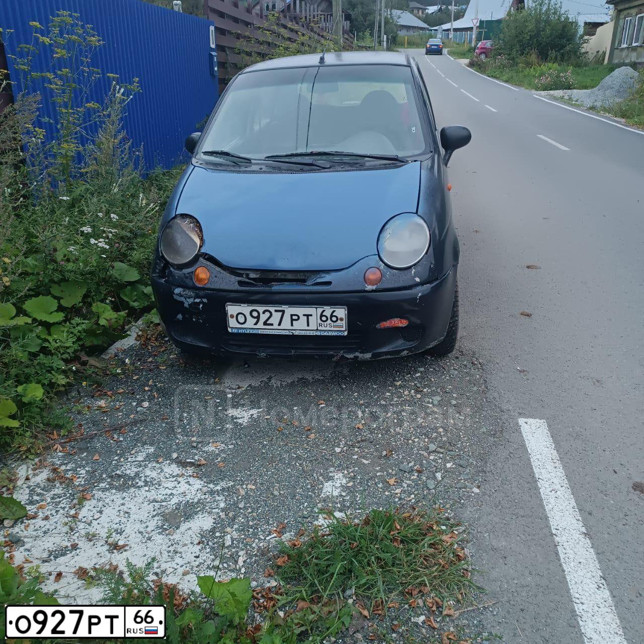 Фото автомобиля DAEWOO MATIZ, 2005 — госномер О927РТ66. Цвет: ФИОЛЕТОВЫЙ