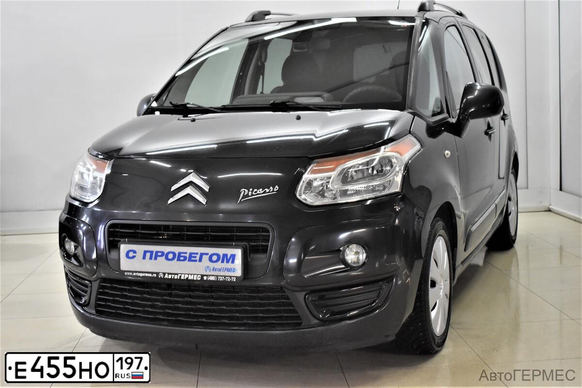 Фото автомобиля CITROEN C3 PICASSO, 2011 — госномер Е455НО197. Цвет: ЧЕРНЫЙ