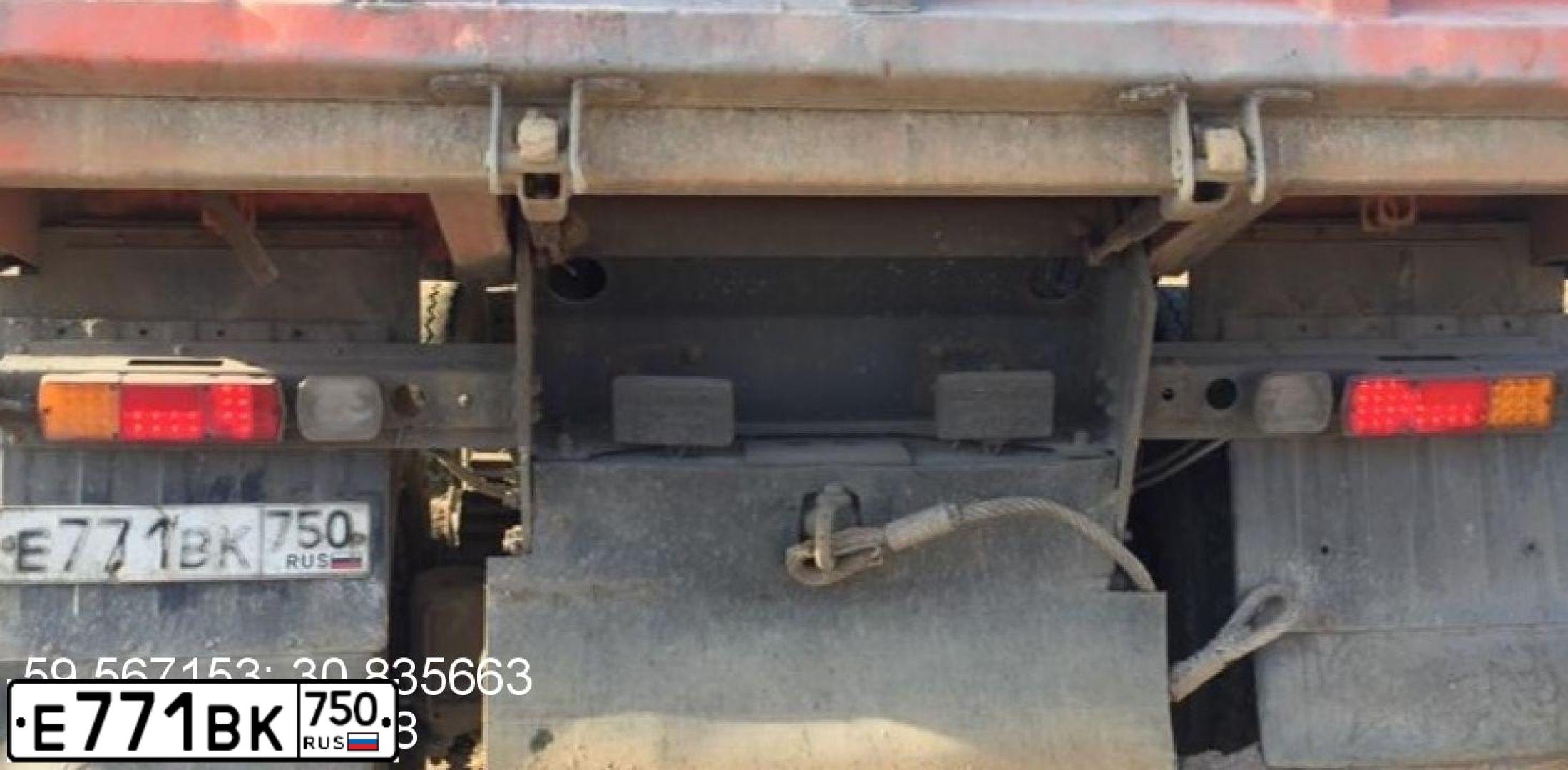 Фото автомобиля KAMAZ 65115 /6X4/, 2013 — госномер Е771ВК750. Цвет: Оранжевый