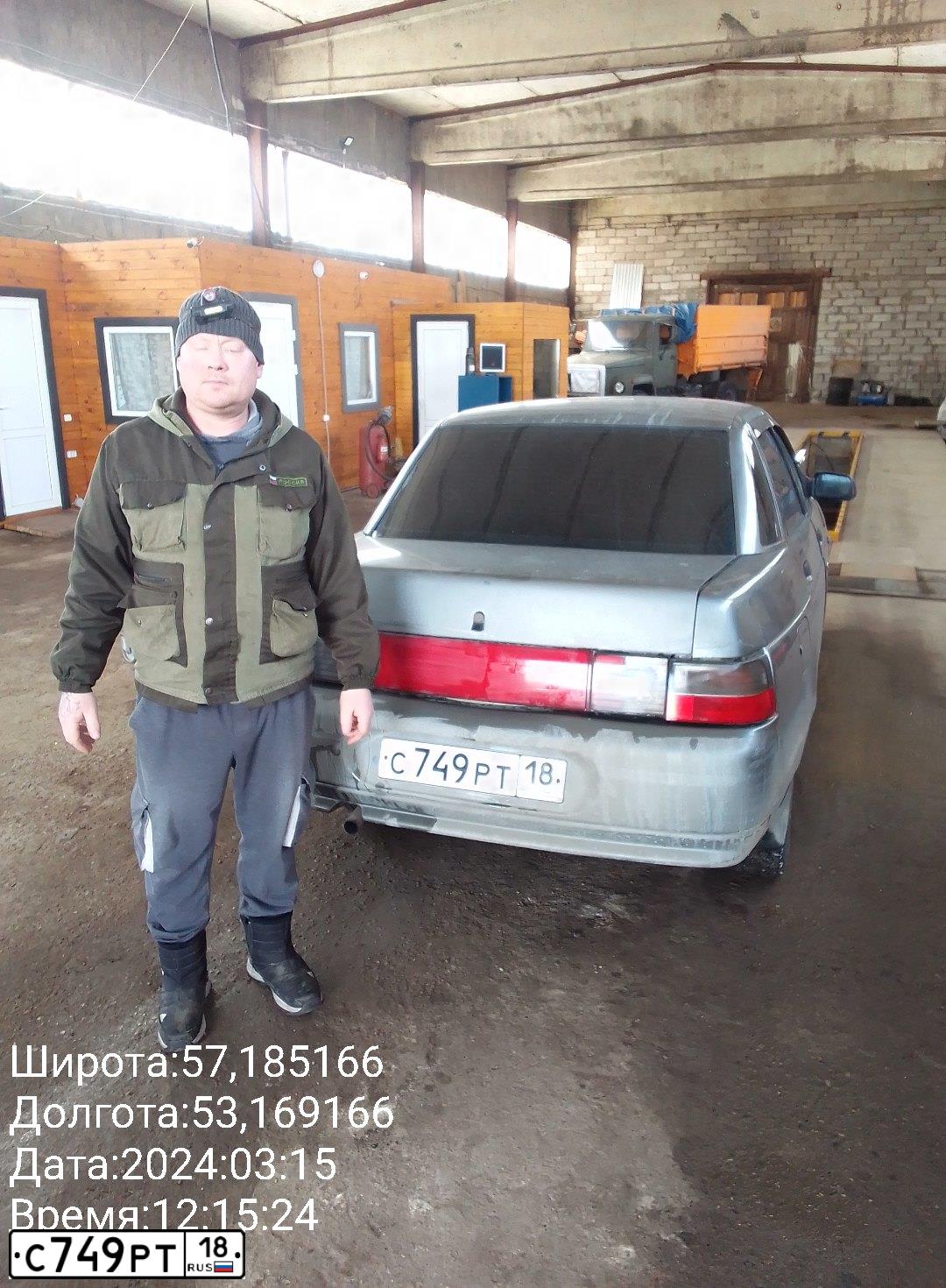 Фото автомобиля LADA 2110, 2006 — госномер С749РТ18. Цвет: СРЕДН СЕРО-ЗЕЛЕН МЕТ