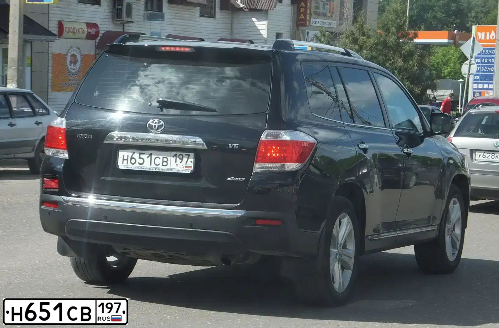 Фото автомобиля TOYOTA HIGHLANDER, 2011 — госномер Н651СВ197. Цвет: ЧЕРНЫЙ