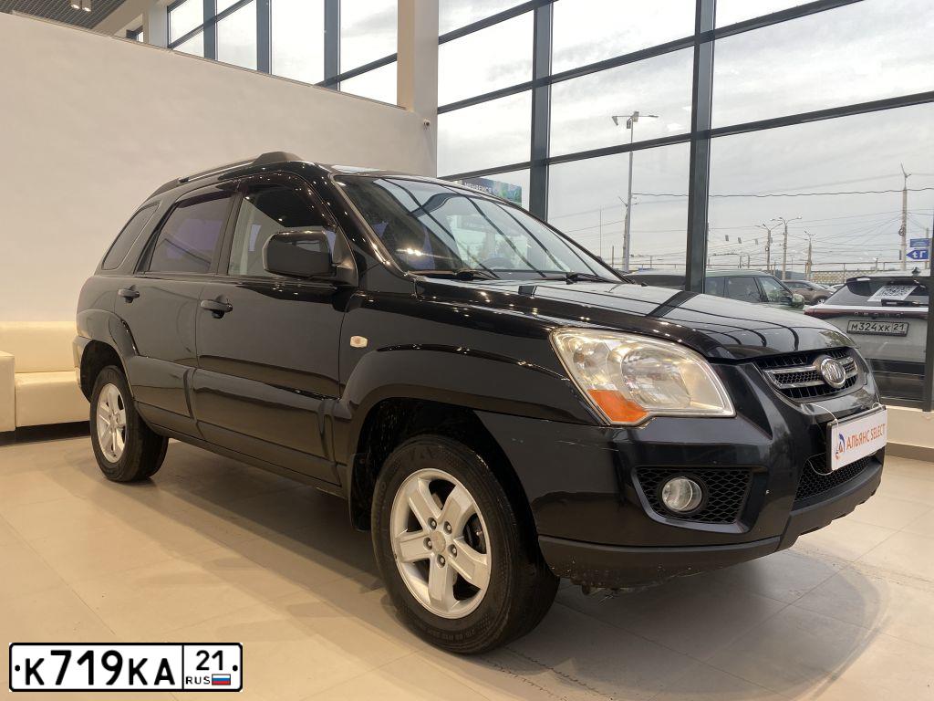 Фото автомобиля KIA SPORTAGE, 2010 — госномер К719КА21. Цвет: ЧЕРНЫЙ ПЕРЛАМУТР