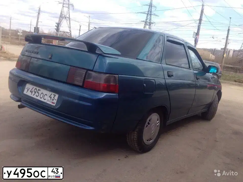 Фото автомобиля LADA 2110, 2005 — госномер У495ОС43. Цвет: Сине-зеленый