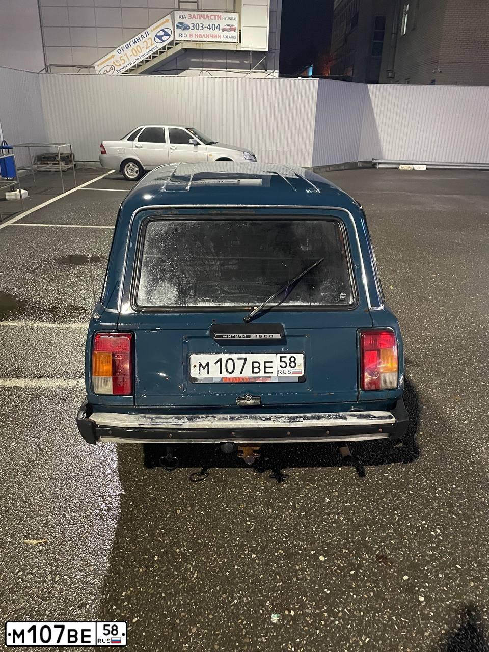Фото автомобиля LADA 2104, 1998 — госномер М107ВЕ58. Цвет: Сине-зеленый