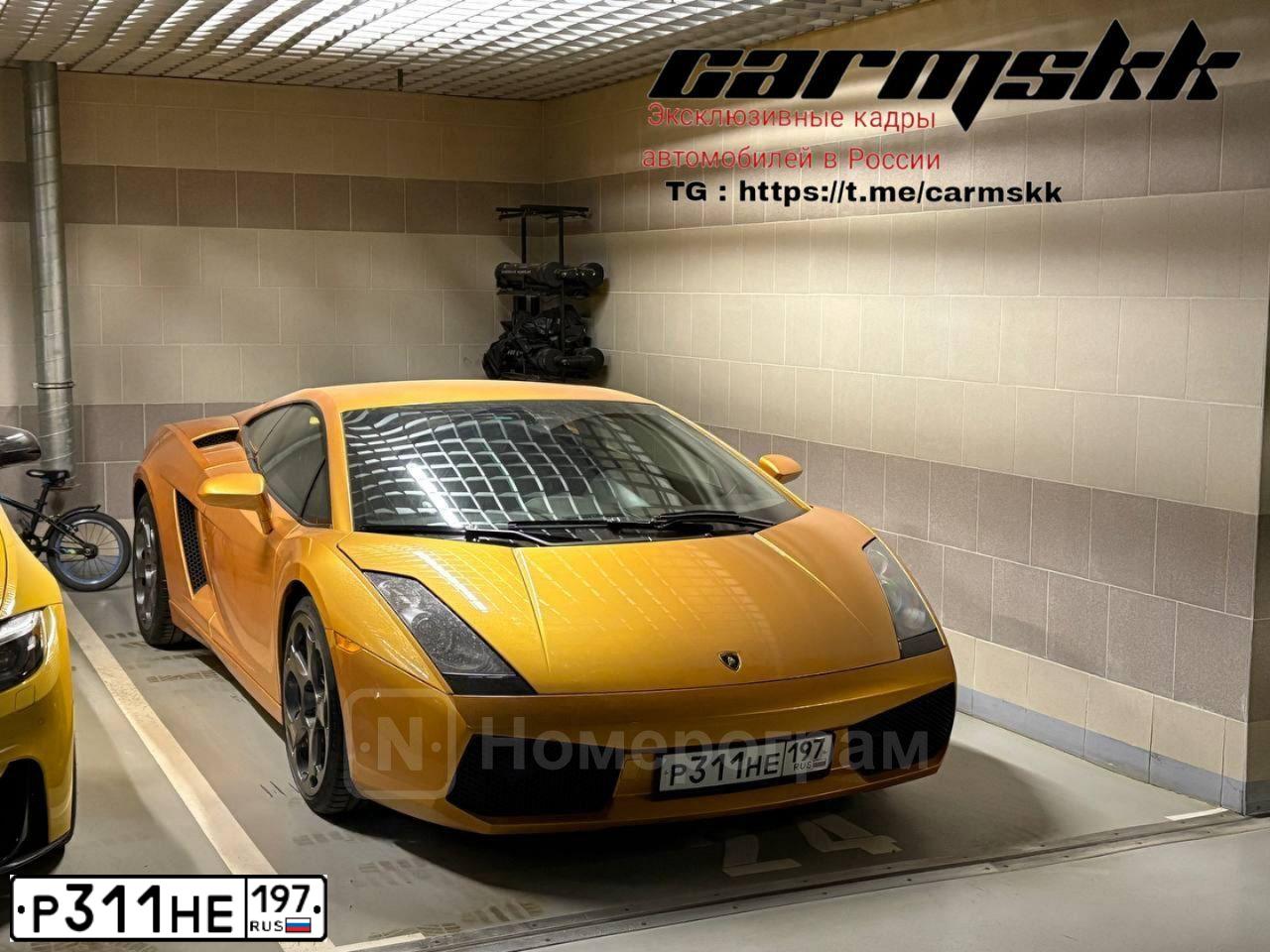 Фото автомобиля LAMBORGHINI GALLARDO, 2008 — госномер Р311НЕ197. Цвет: ЖЕЛТЫЙ