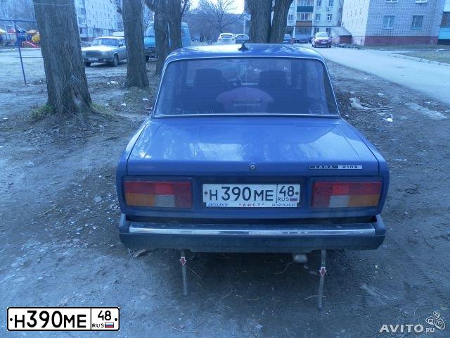 Фото автомобиля LADA 2105, 2007 — госномер Е065ОК48. Цвет: СИНИЙ
