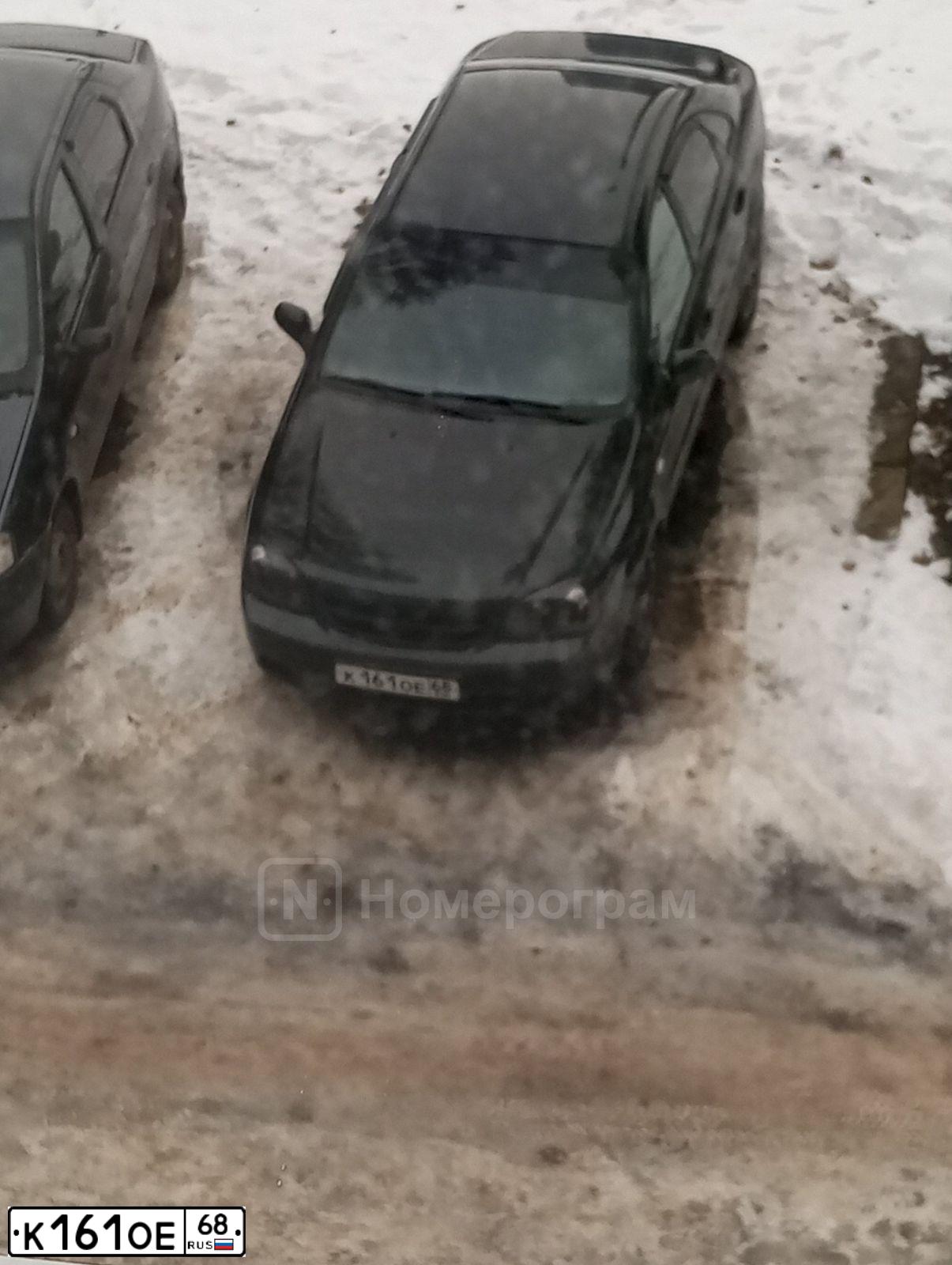 Фото автомобиля CHEVROLET LACETTI, 2008 — госномер К161ОЕ68. Цвет: ЧЕРНЫЙ