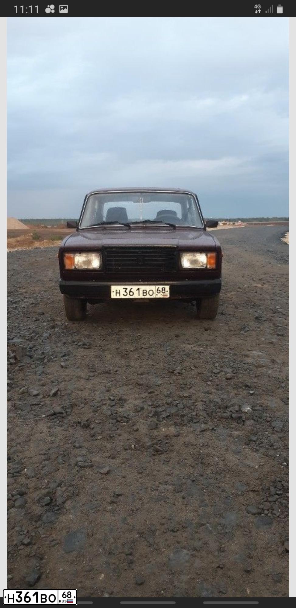 Фото автомобиля VAZ 2107 LADA, 2009 — госномер Н361ВО68. Цвет: ТЕМНО-ВИШНЕВЫЙ