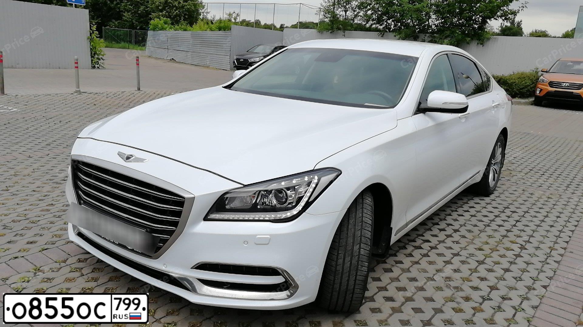 Фото автомобиля GENESIS G80, 2017 — госномер Н547ЕМ763. Цвет: Белый