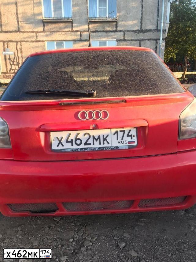 Фото автомобиля AUDI A3, 1998 — госномер А124КА774. Цвет: Красный