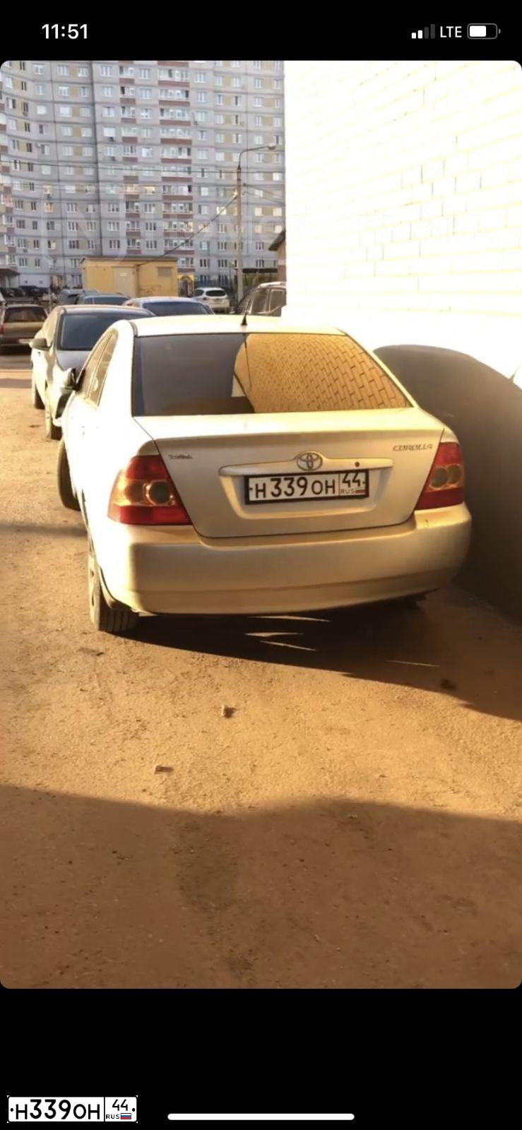 Фото автомобиля TOYOTA COROLLA, 2006 — госномер Н339ОН44. Цвет: СЕРЫЙ