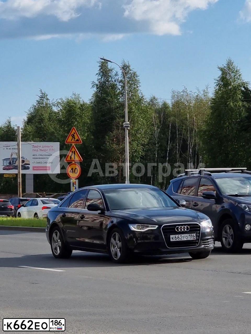 Фото автомобиля AUDI A6, 2014 — госномер К292СХ186. Цвет: ЧЕРНЫЙ